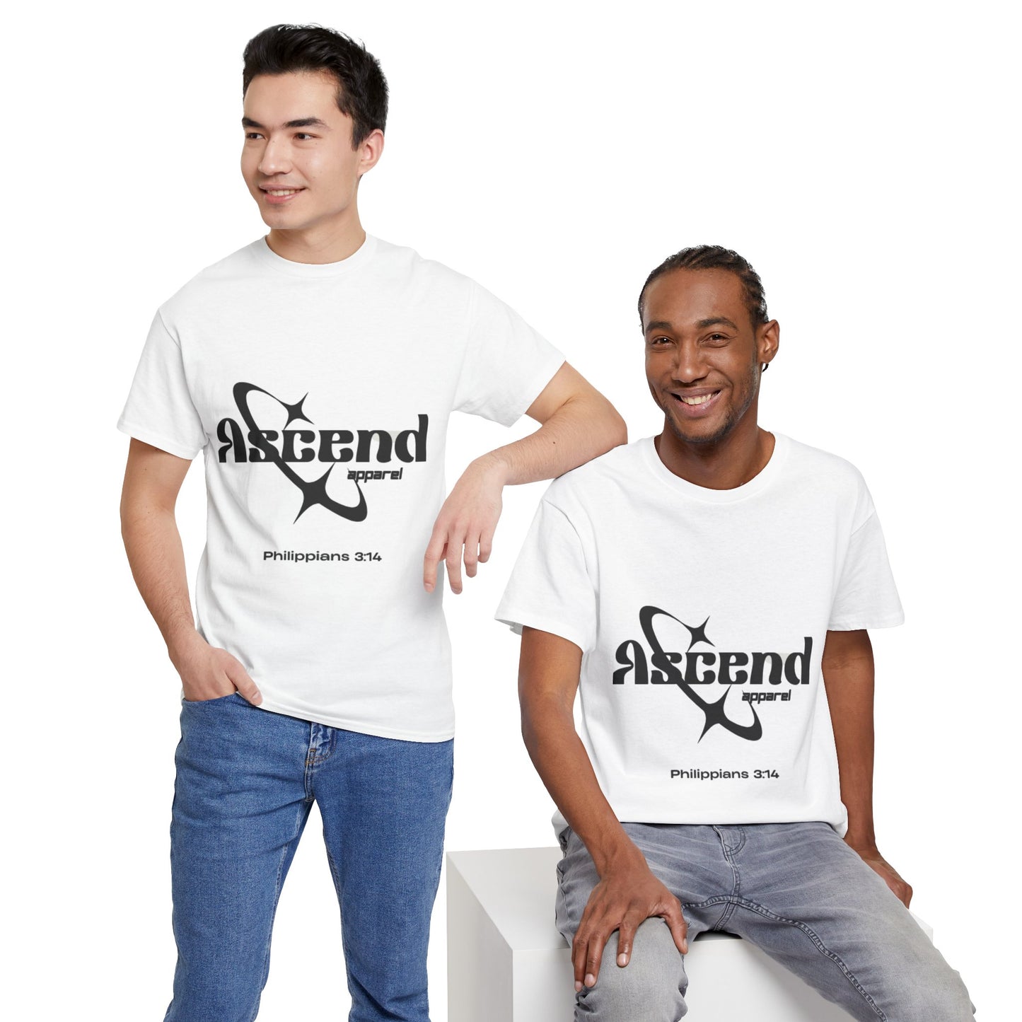 Ascend Apparel Unisex Heavy Cotton Tee | Cool Casual Wear, Universe Vibes, Planet Graphics, Gift for Space Lovers, Trendy Everyday Style