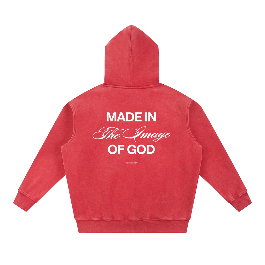Snow Wash Fleece Oversize Hoodie